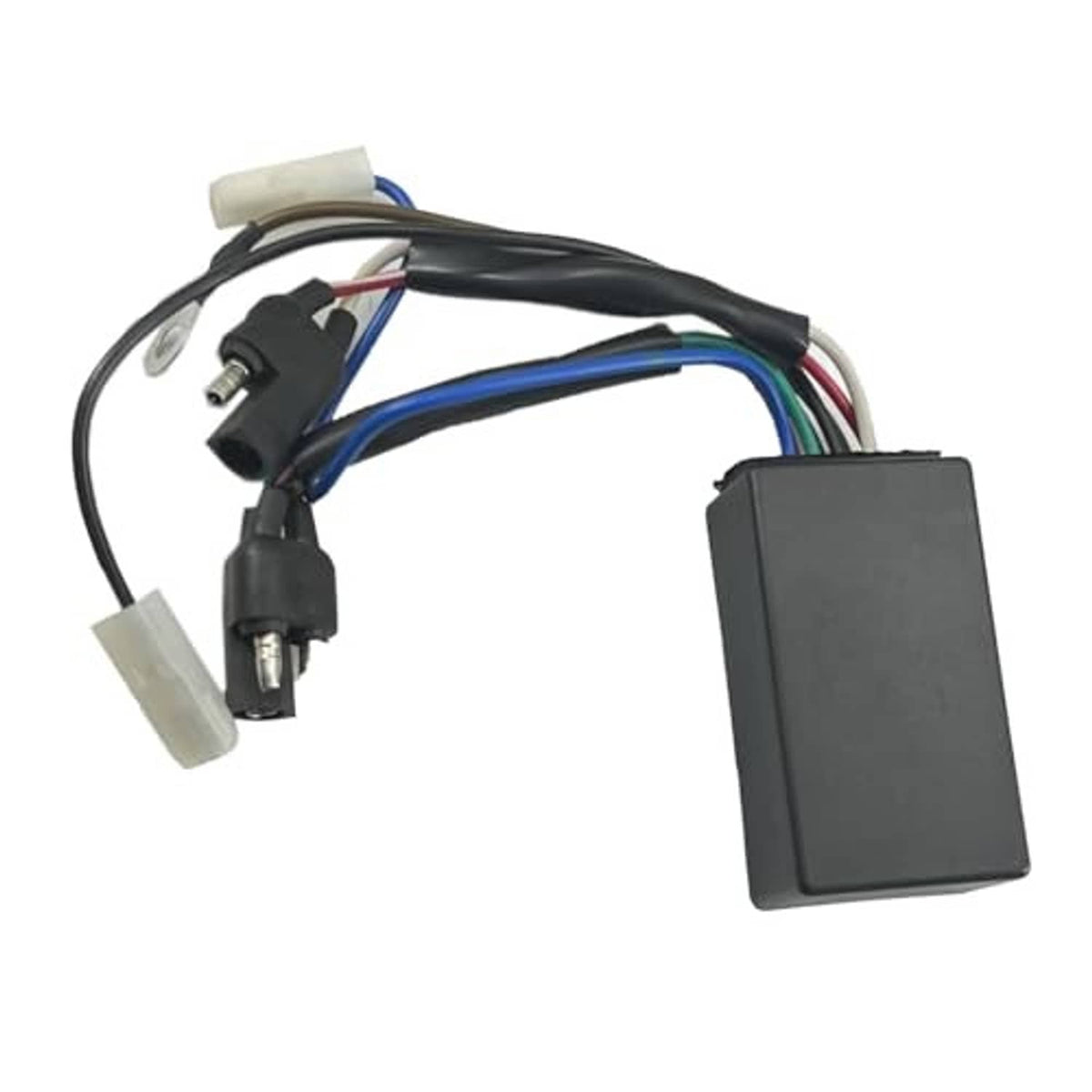 CDI ignition module with black control box and multi-wire connector harness
