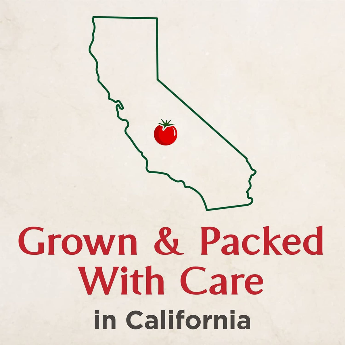 Contadina tomato sauce grown and packed with care in California
