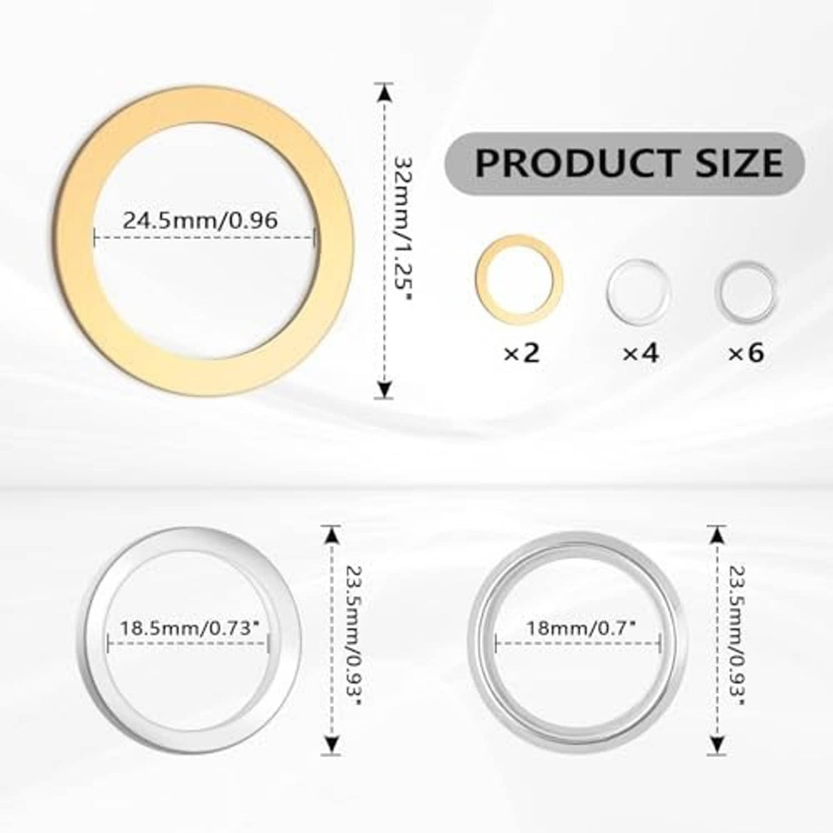 Oil drain plug crush washers with size options: copper and silver round gaskets