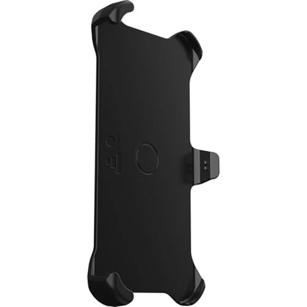 Black holster belt clip replacement for phone case, side profile with strap