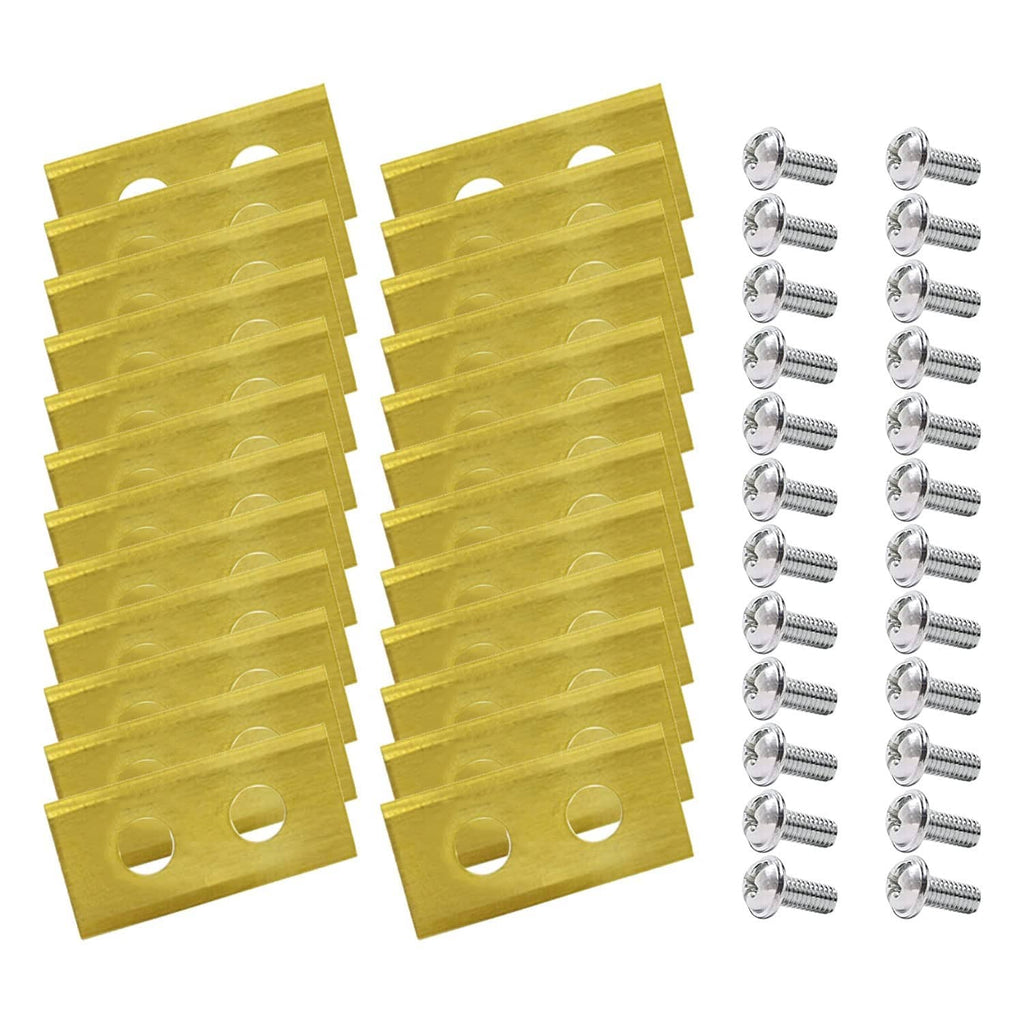 Gold robotic mower replacement blades with screws, 24-pack set