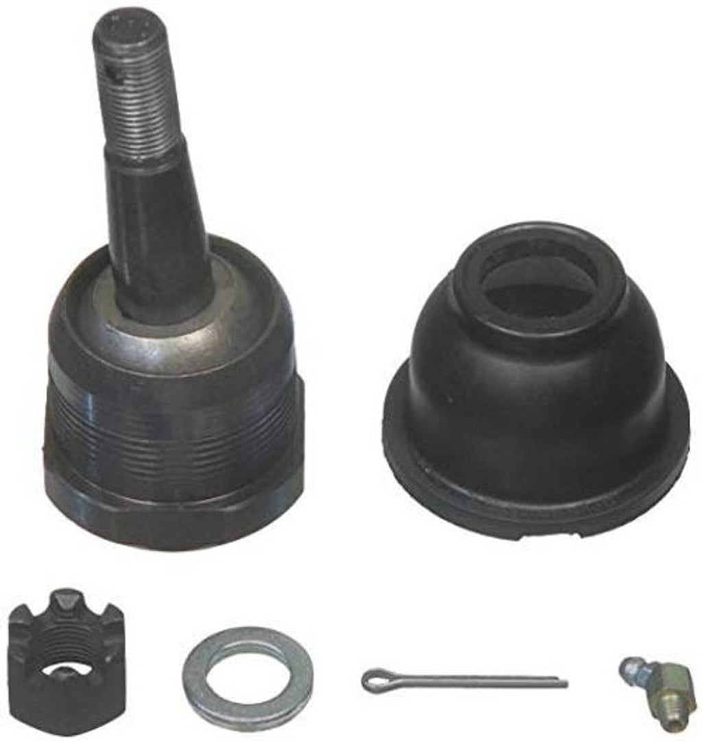 Suspension ball joint with rubber boot and threaded stud, includes washer and pin
