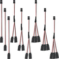 Black 3-pin Y-splitters cable set, multiple servo leads with JST-style connectors