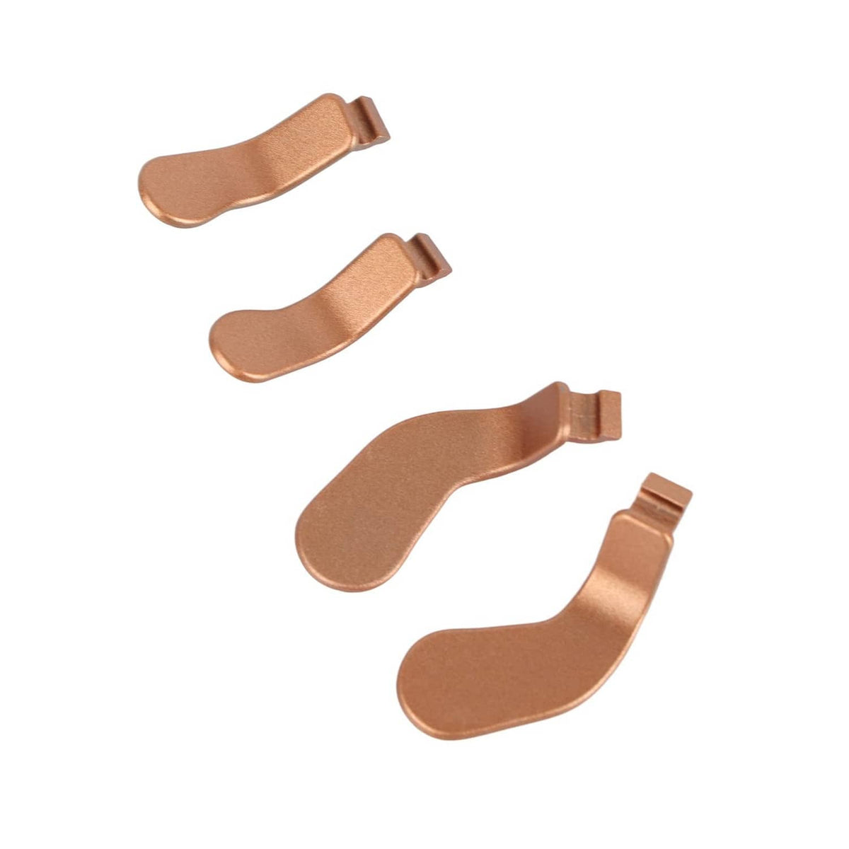 Copper-brown controller control paddle replacements set, four curved levers with clips