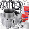 Metal cylinder block and piston top-end kit with gaskets and sealant bottle
