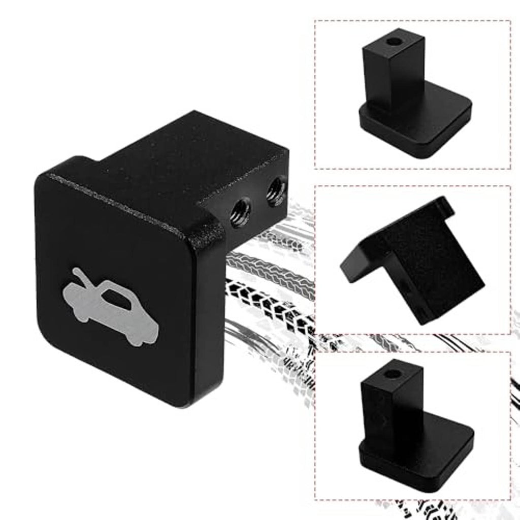 Black hood latch release handle block with mounting holes, showing accessory fitment