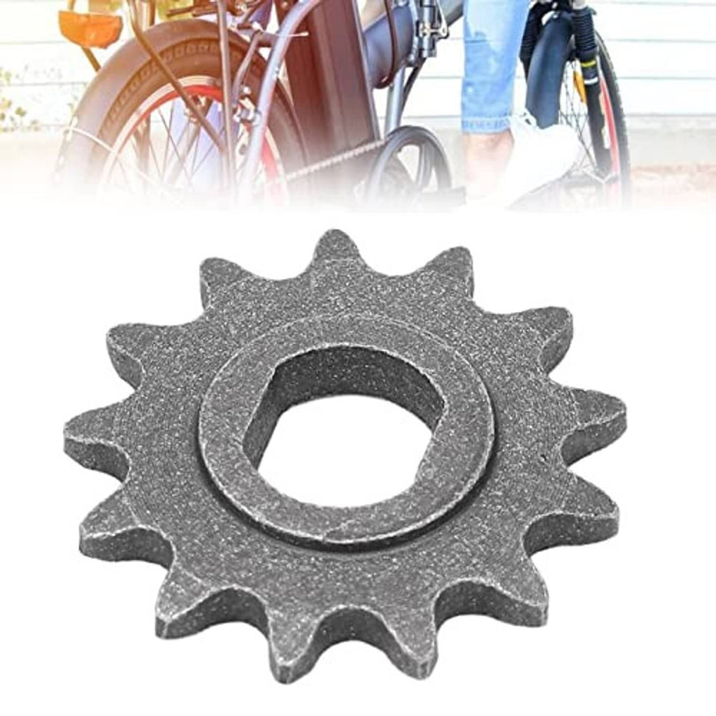 Dark gray 13-tooth chain sprocket with circular inner hole and toothed perimeter