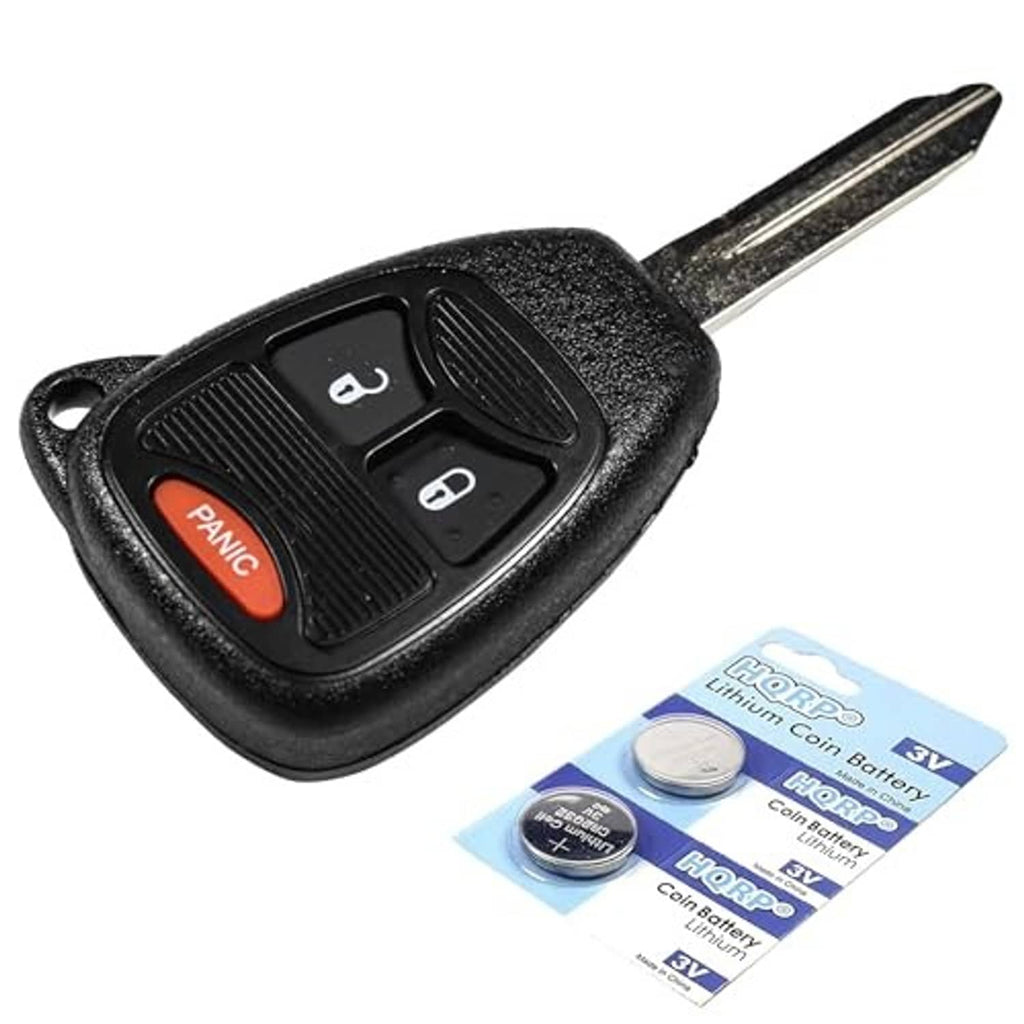 Black key fob shell cover with panic, lock, and unlock buttons