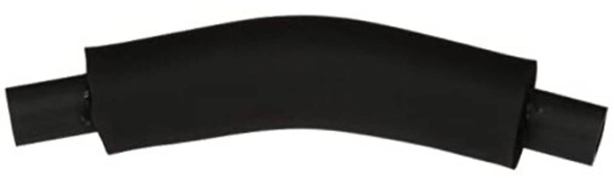 Black emission control hose with two short connector ends