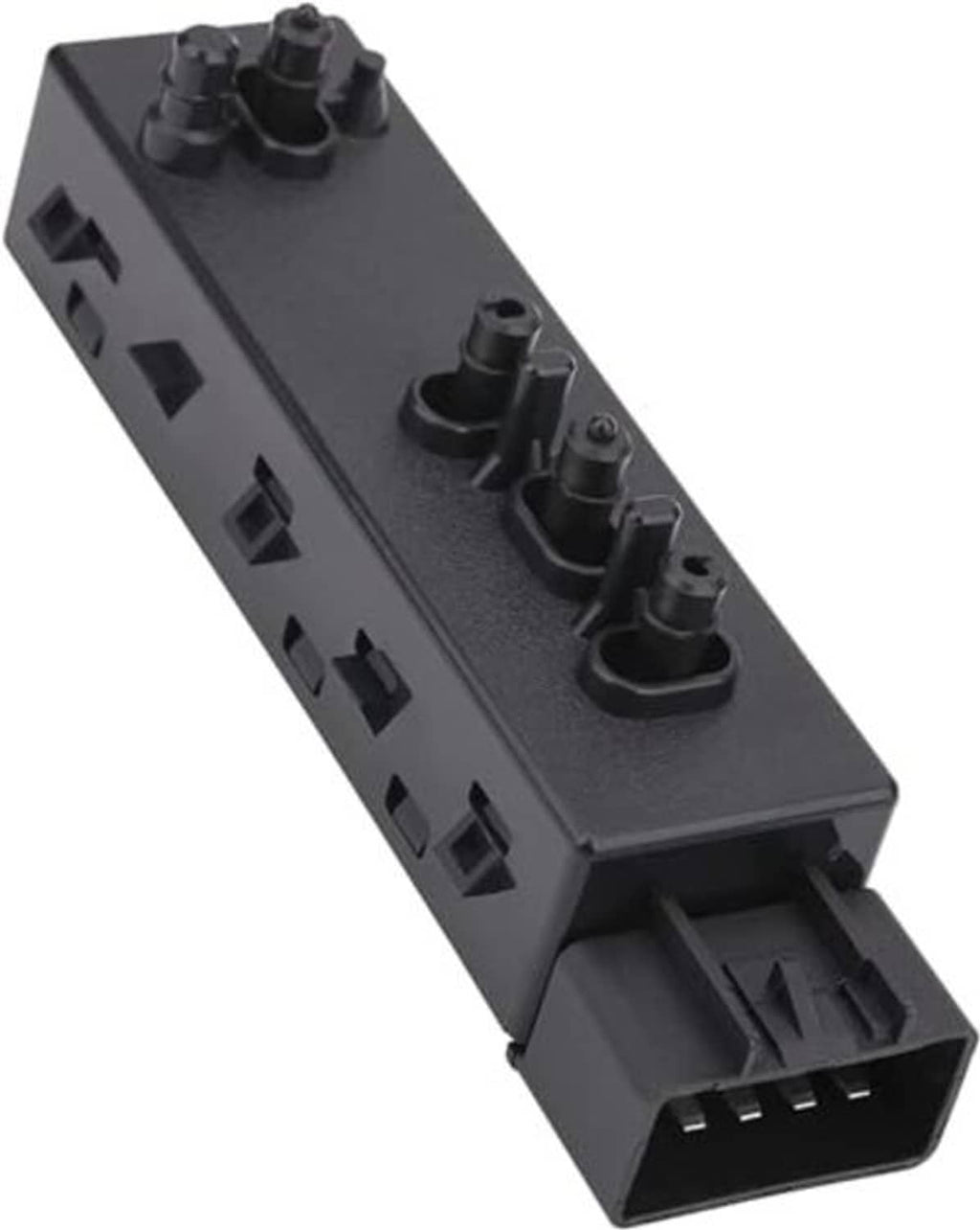 Power seat switch module with rocker-style buttons and large multi-pin connector