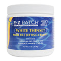 White thinset pool tile setting cement tub with screw lid