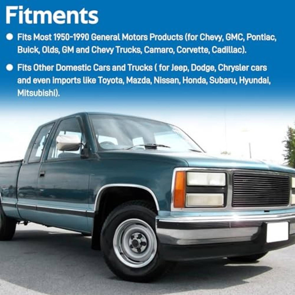 Dark blue pickup truck front view