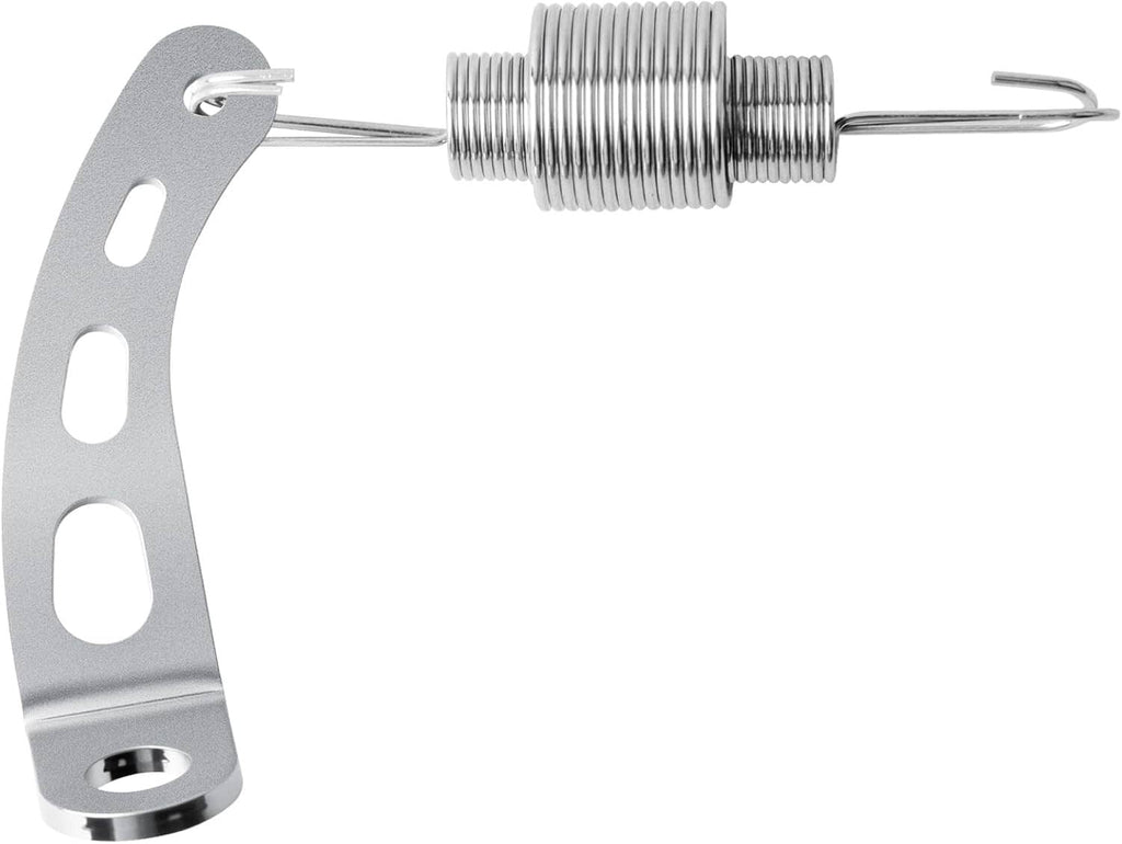 Stainless steel return spring bracket kit with coil spring and mounting bracket