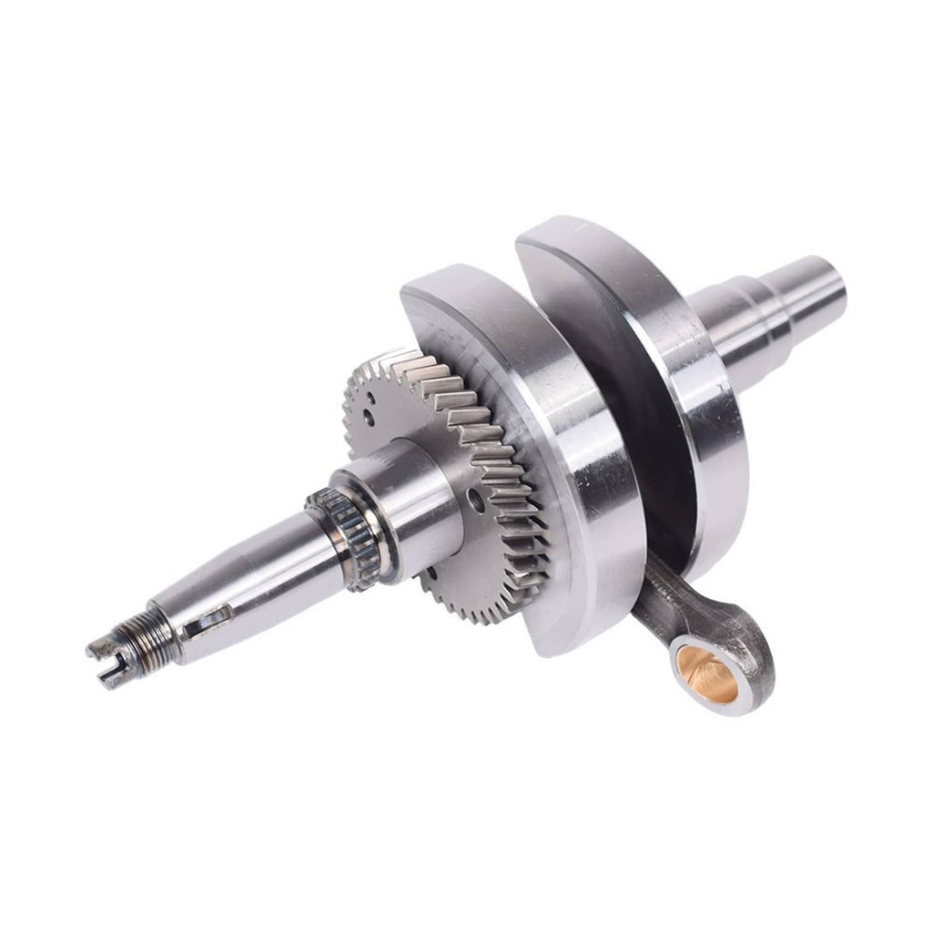 Metal crankshaft with gear teeth and journal pin for ATV engine replacement
