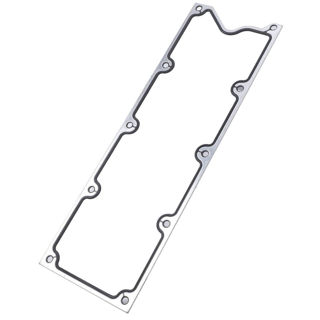Long arched metal gasket with bolt holes