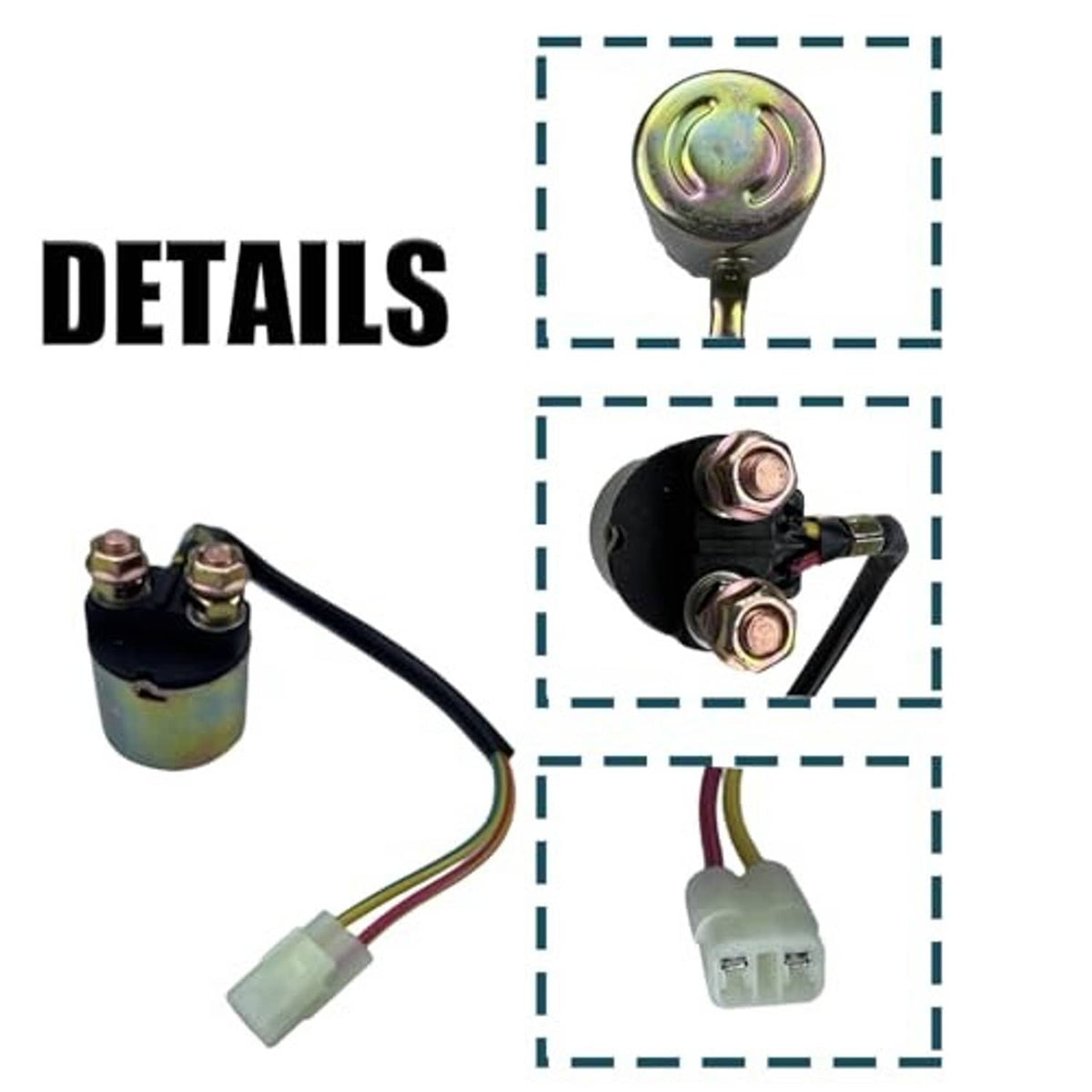 CDI mounting hardware and wiring with ring terminals and white multi-pin connector