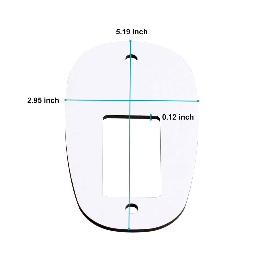 White oval cab marker light gasket with size diagram: 5.19 in, 2.95 in, 0.12 in