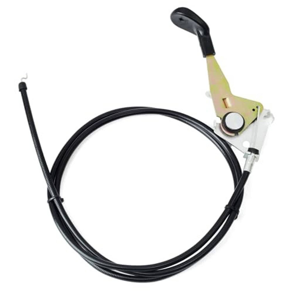 Black throttle control cable with pale lever and circular mounting knob