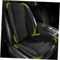 Black car seat cushion with back support pillow, contoured padded seat sections