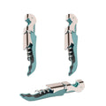 Cyan waiter corkscrew bottle opener set of two, stainless metal spiral and handle