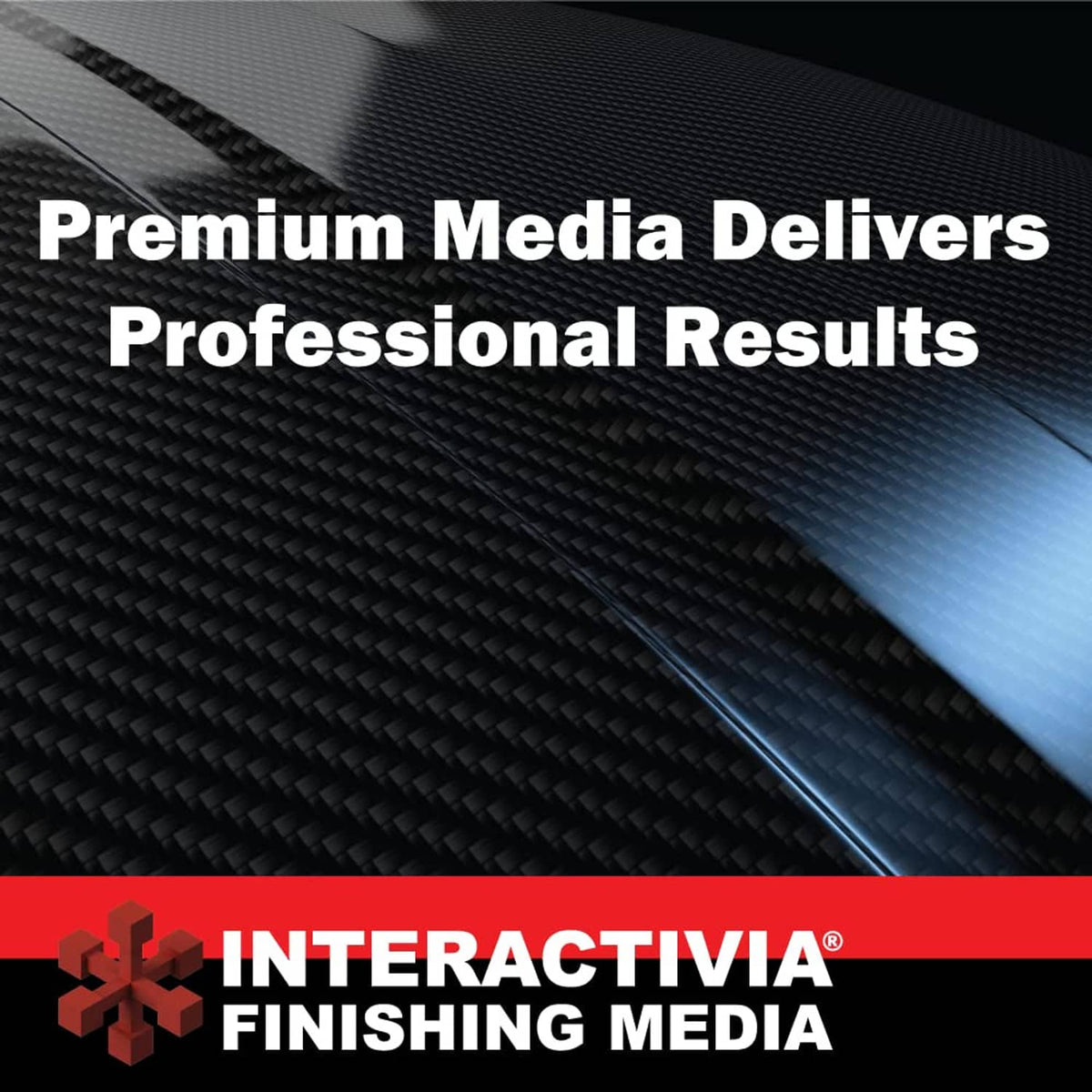 InteracTivia Finishing Media promotional graphic: Premium Media Delivers text
