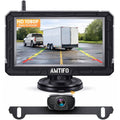 Wireless backup camera monitor with AMTIFO display and included rear hitch camera