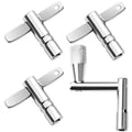 Set of 4 chrome drum tuning keys with folding handle for socket tension rods