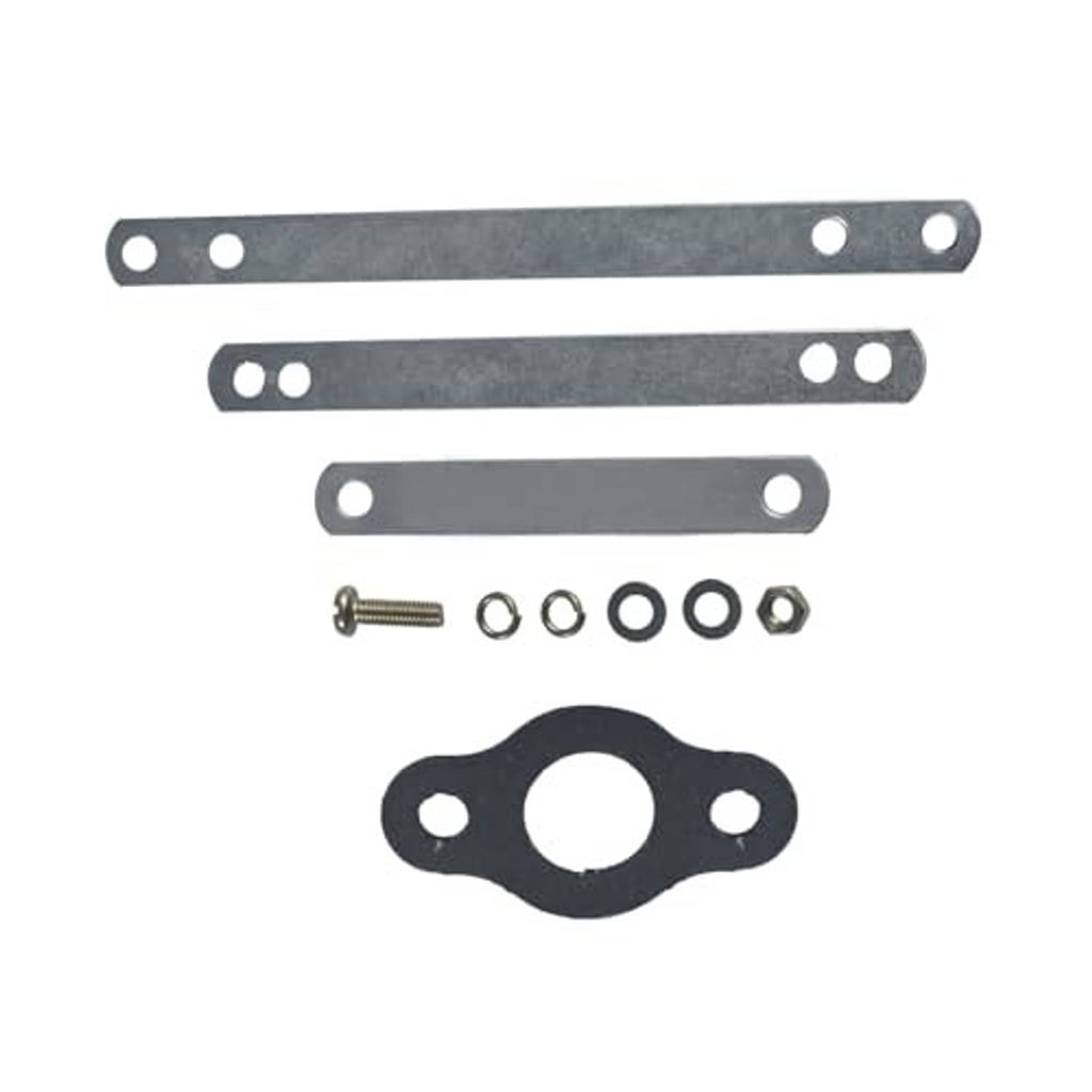 Exhaust muffler silencer mounting brackets, bolts, washers, and gasket set