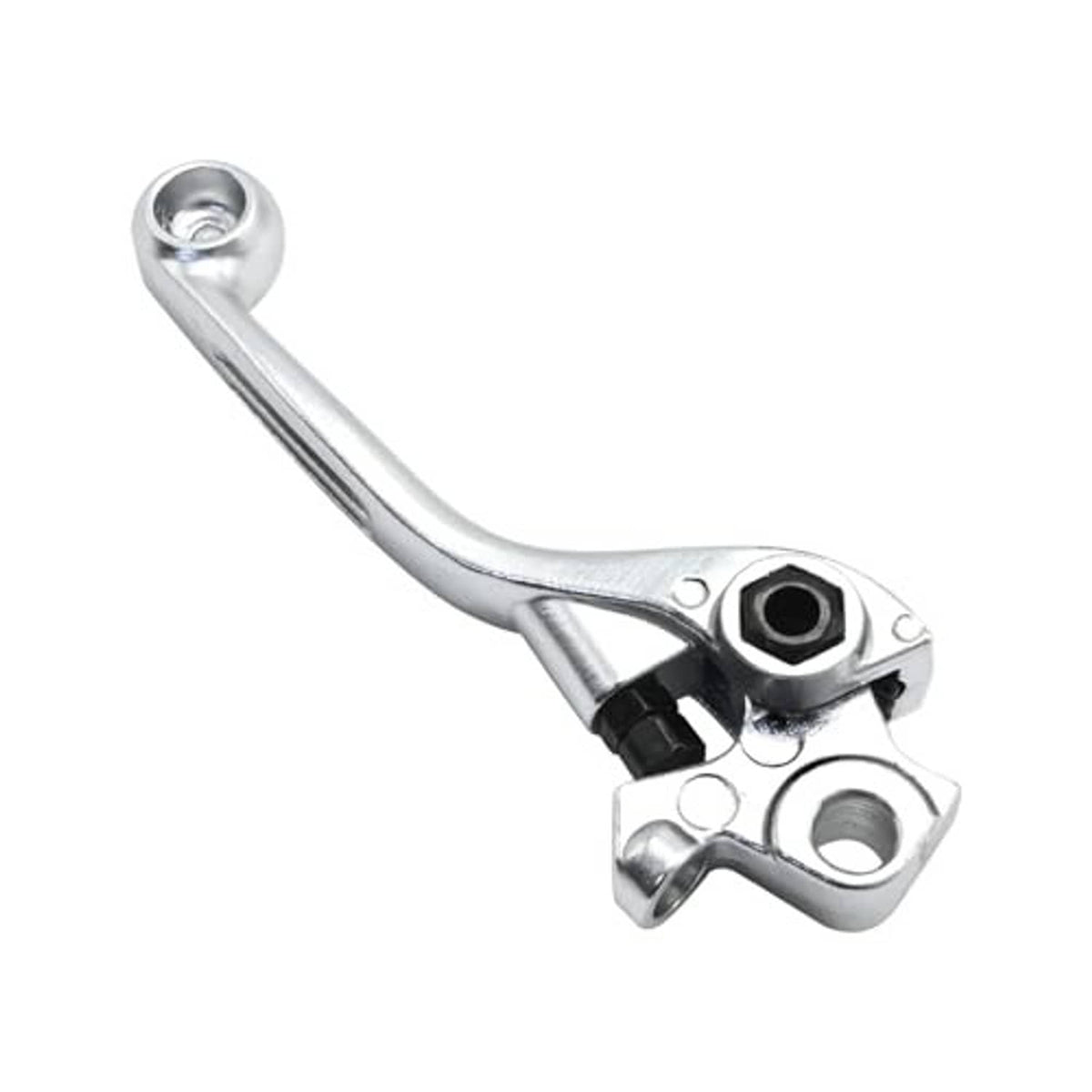 Front brake lever replacement, silver lever with black pivot block and clamp plate