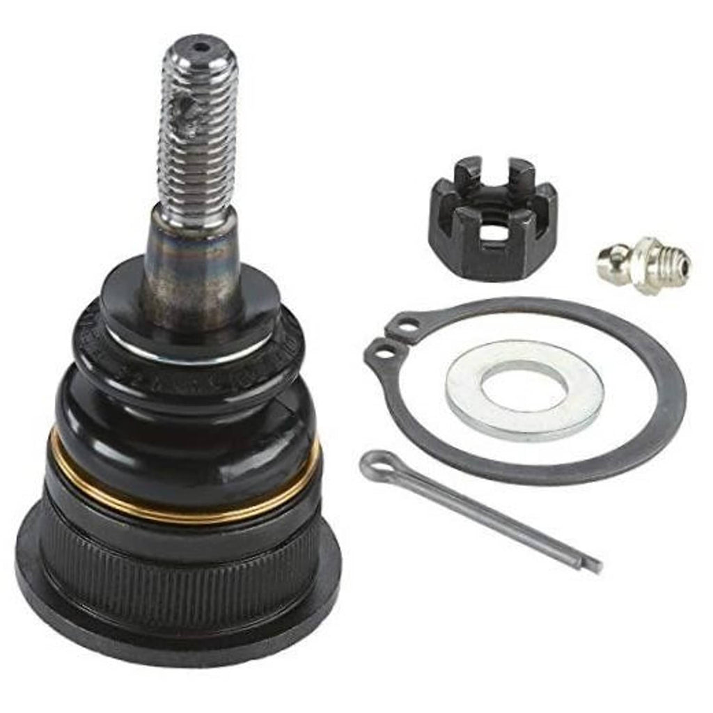 Front upper suspension ball joint with seal kit, boots, cotter pin, and hardware