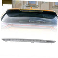 Rear high-mount LED brake light assembly with amber center and clear lens