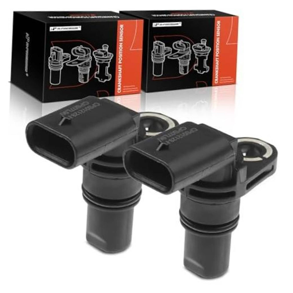 Engine camshaft position sensor with two black plastic connectors and sealing ring