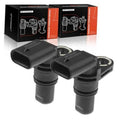 Engine camshaft position sensor with two black plastic connectors and sealing ring