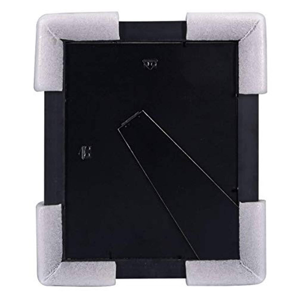 Graduation photo shadow box frame back with black panel and corner protective foam pads