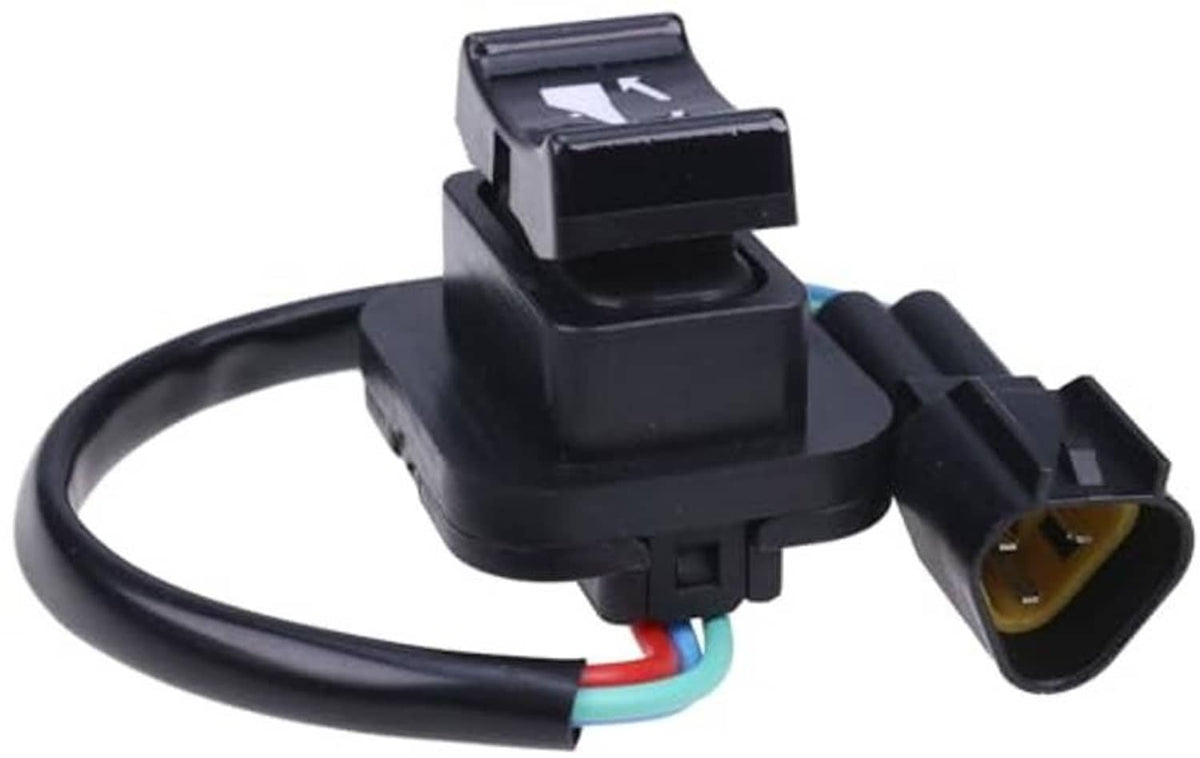 Black trim tilt switch assembly with top button and two molded wire connectors