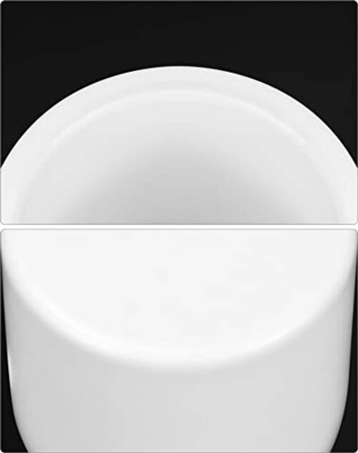 White PVC pipe end cap end view with smooth round surface