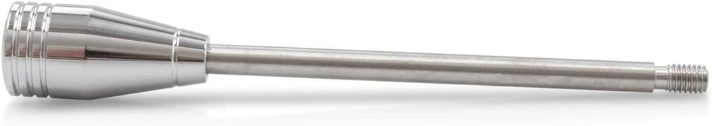 Polished metal column shifter lever extension with threaded end