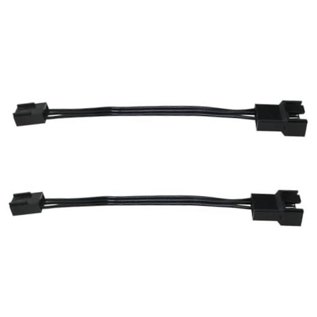 Black 4-pin PWM to 3-pin fan connector cable, two-pack, 115mm length