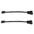Black 4-pin PWM to 3-pin fan connector cable, two-pack, 115mm length
