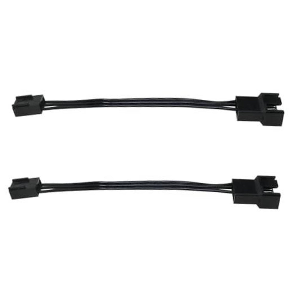 Black 4-pin PWM to 3-pin fan connector cable, two-pack, 115mm length