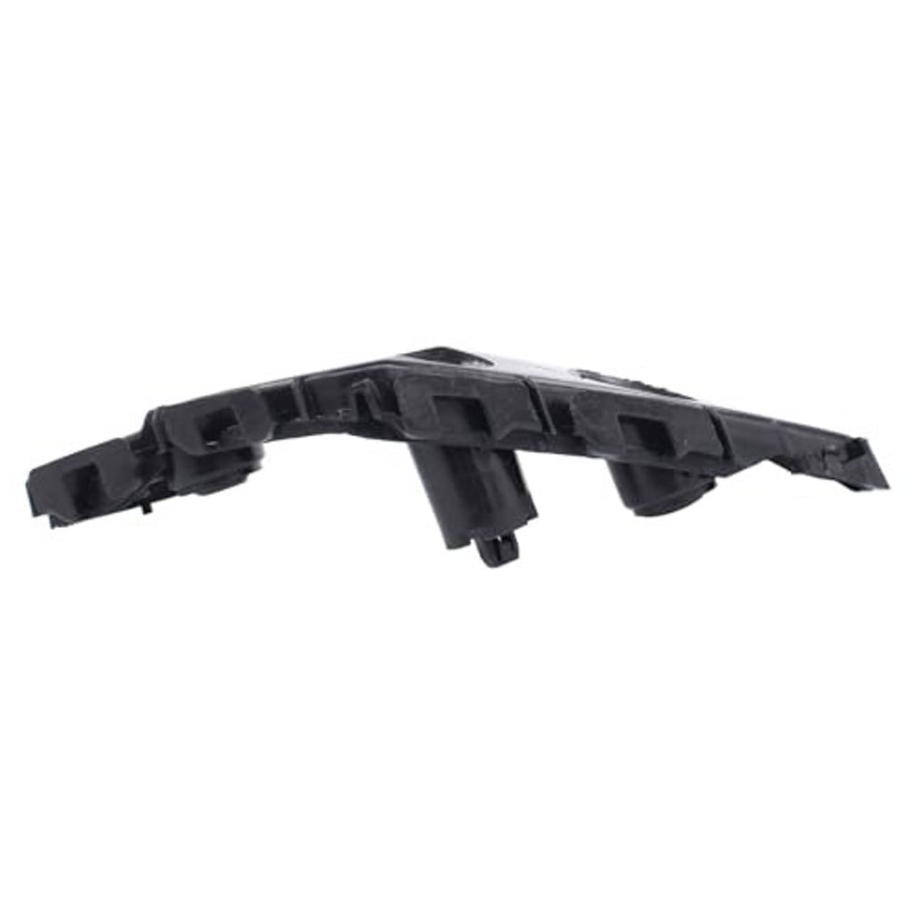 Single black bumper retainer bracket with curved center and snap-on clip tabs