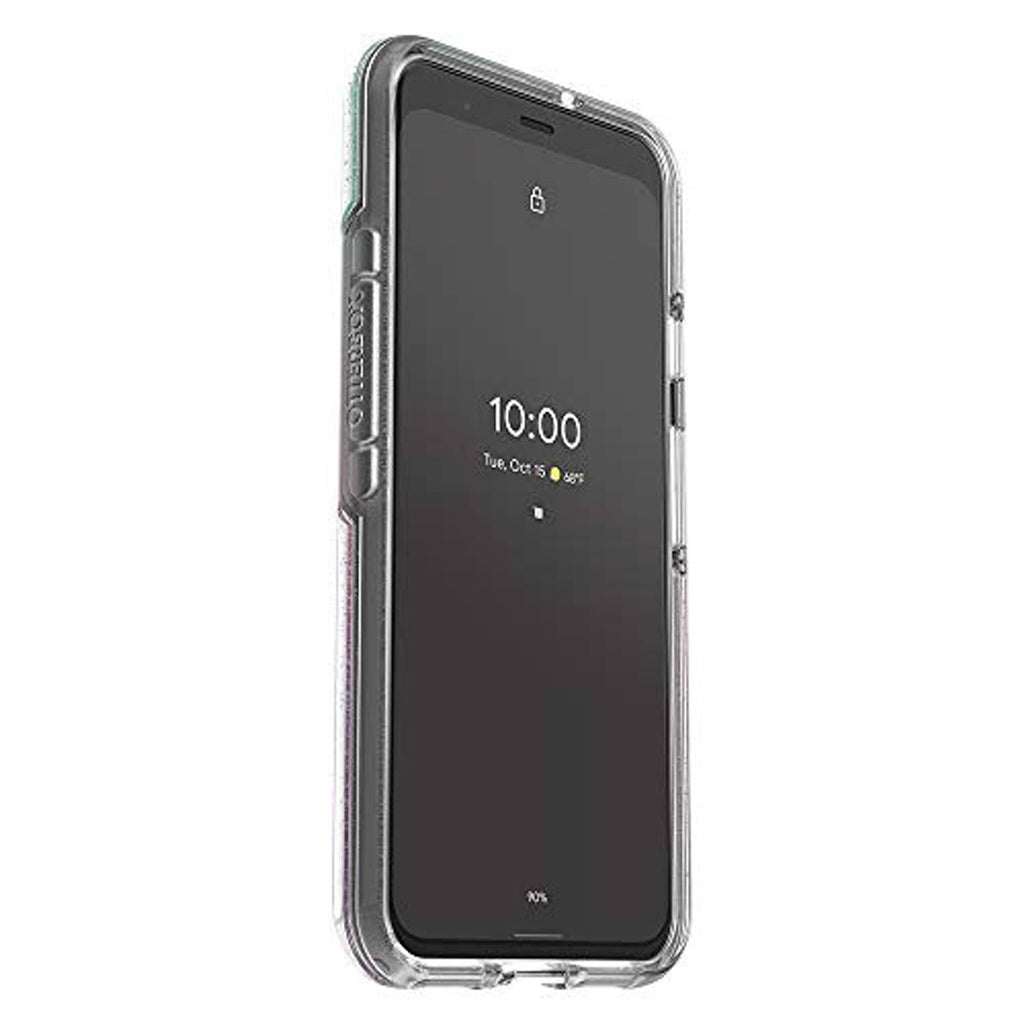 Google Pixel 4 clear case with gradient border accents, transparent protective corners