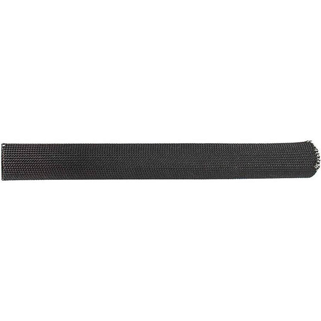 Black protective hose sleeve cover for high-pressure line, textured fabric