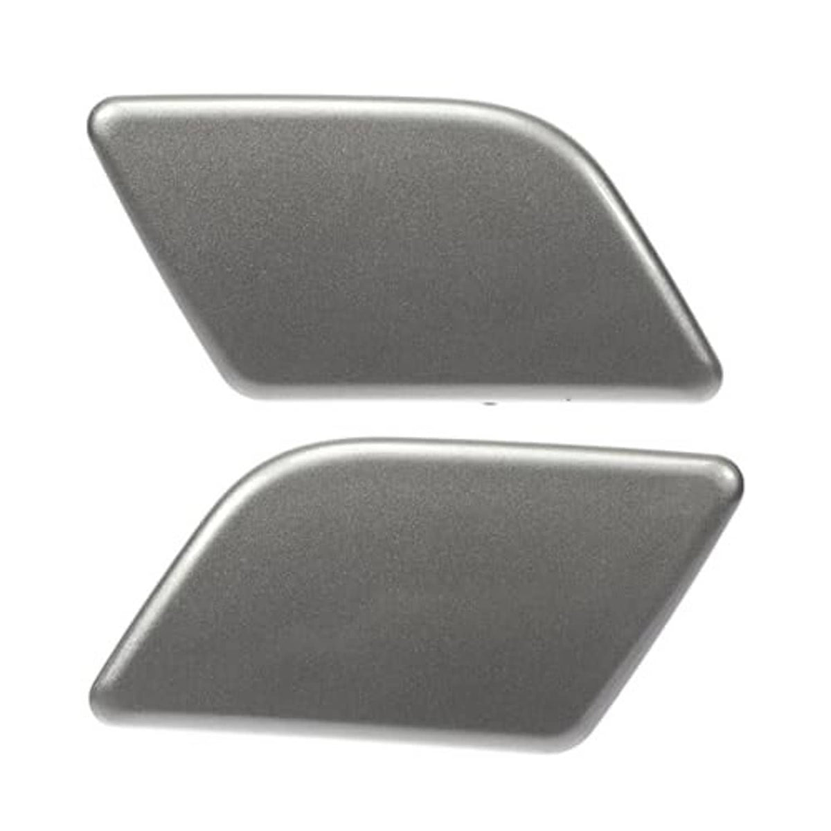 Pair of front bumper headlight washer nozzle cover caps, textured dark gray finish