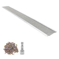 Aluminum gutter cover with fine steel mesh, gray metal leaf guard