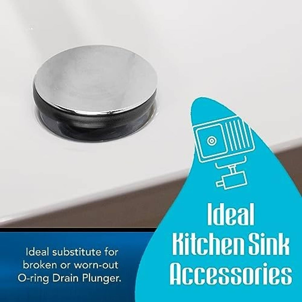 STEADYKLEEN black rubber sink drain O-ring, stacked seal set of 4