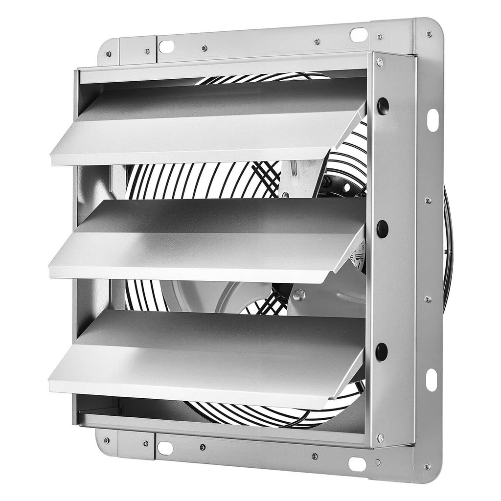 10-inch wall-mounted exhaust fan front view with power cord visible on side