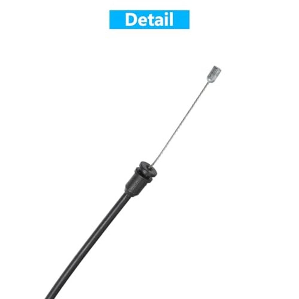 Engine hood release cable with black rod and metal terminal end