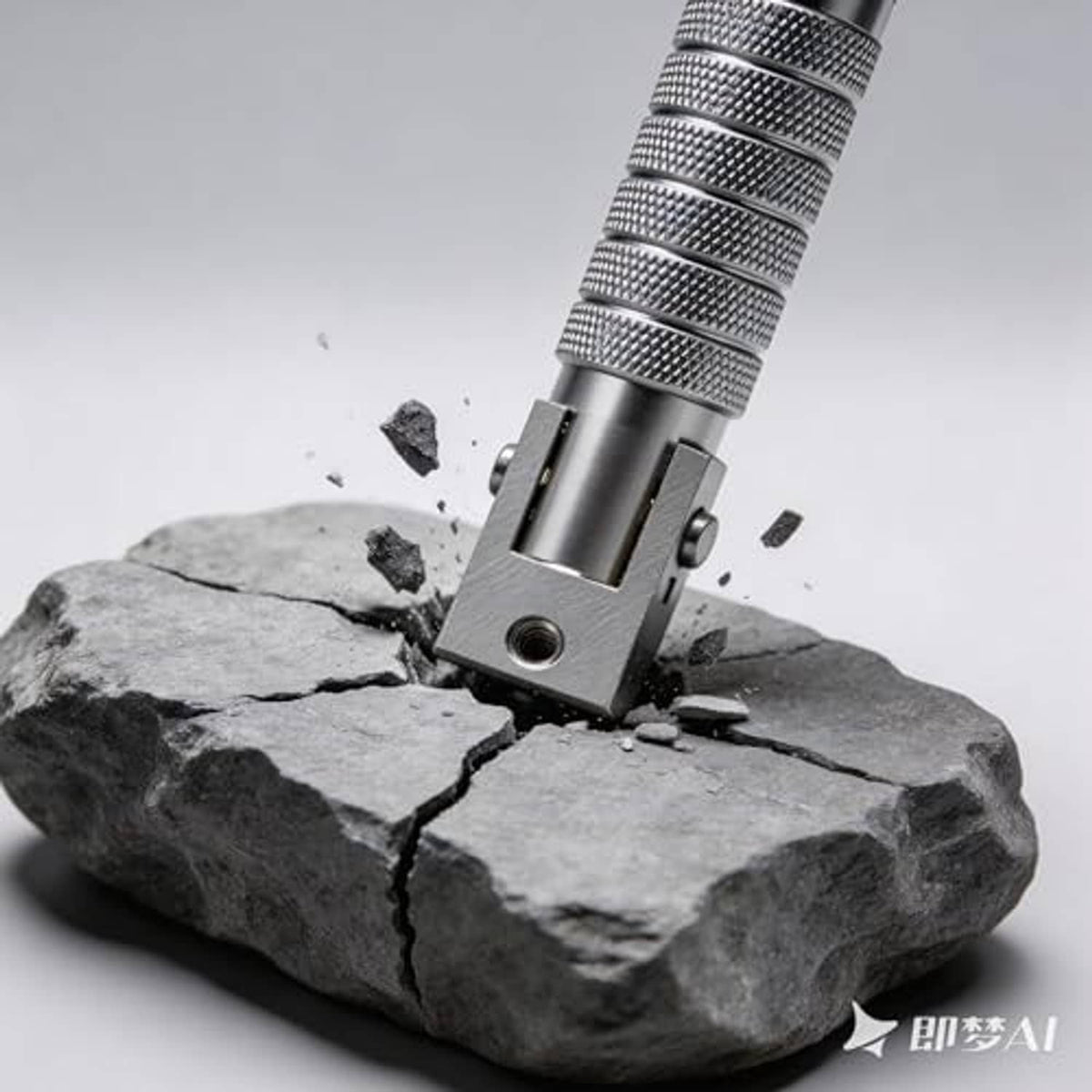 Silver folding foot peg with knurled tread and protective end for rugged use