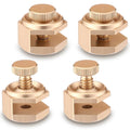 4-pack stair gauge set with gold metal base and knurled thumb screw clamps